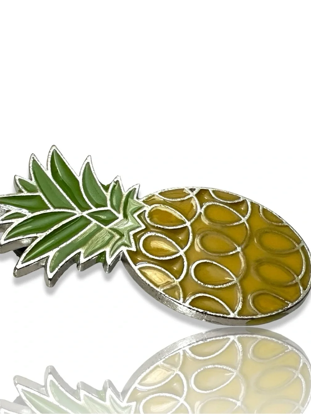 (2 for $16) Green and Yellow Pineapple Enamel Brooch